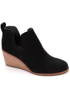 TOMS Shoes Kallie Womens Suede Ankle Wedge Boots