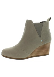 TOMS Shoes Kelsey Womens Wedge Round Toe Ankle Boots