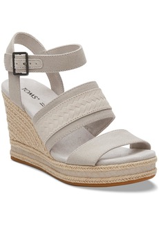 TOMS Shoes Madelyn Womens Strappy Buckle Wedge Sandals