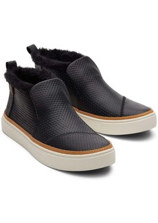 TOMS Shoes Paxton Womens Leather Slip On High-Top Sneakers
