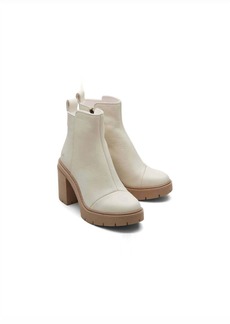 TOMS Shoes Rya Heeled Boots In Light Sand Leather