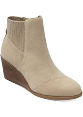 TOMS Shoes Sadie Womens Suede Round Toe Wedge Boots