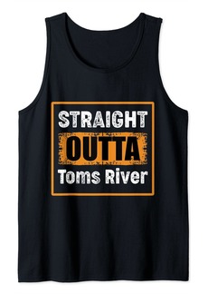TOMS Shoes Straight Outta Toms River New Jersey USA Distressed Vintage Tank Top