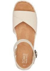 TOMS Shoes Toms Women's Abby Braided Espadrille Flatform Sandals - Natural Slubby Woven