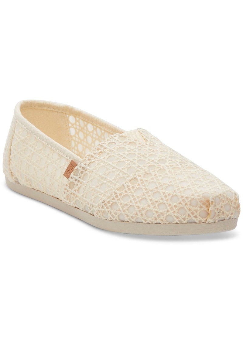 TOMS Shoes Toms Women's Alpargata Cloudbound Recycled Slip-On Flats - Natural Basket Weave Lace