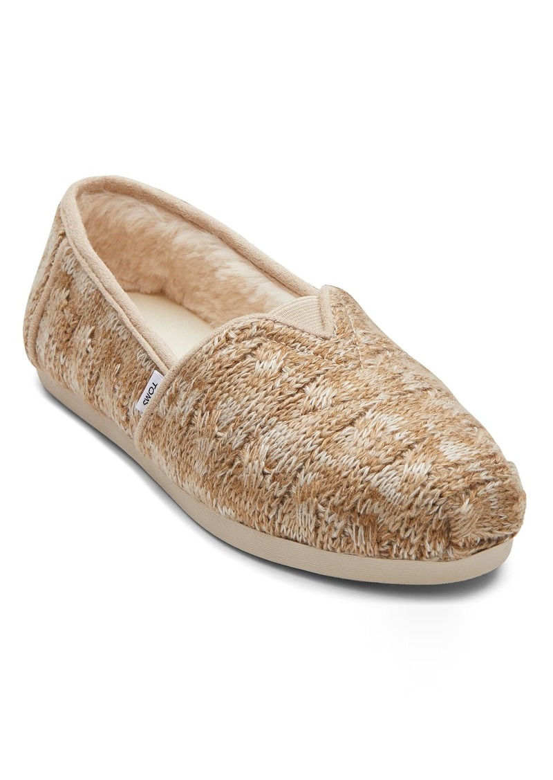 TOMS Shoes TOMS Womens Alpargata Cable Slip On Flats Casual - Beige - Size  B