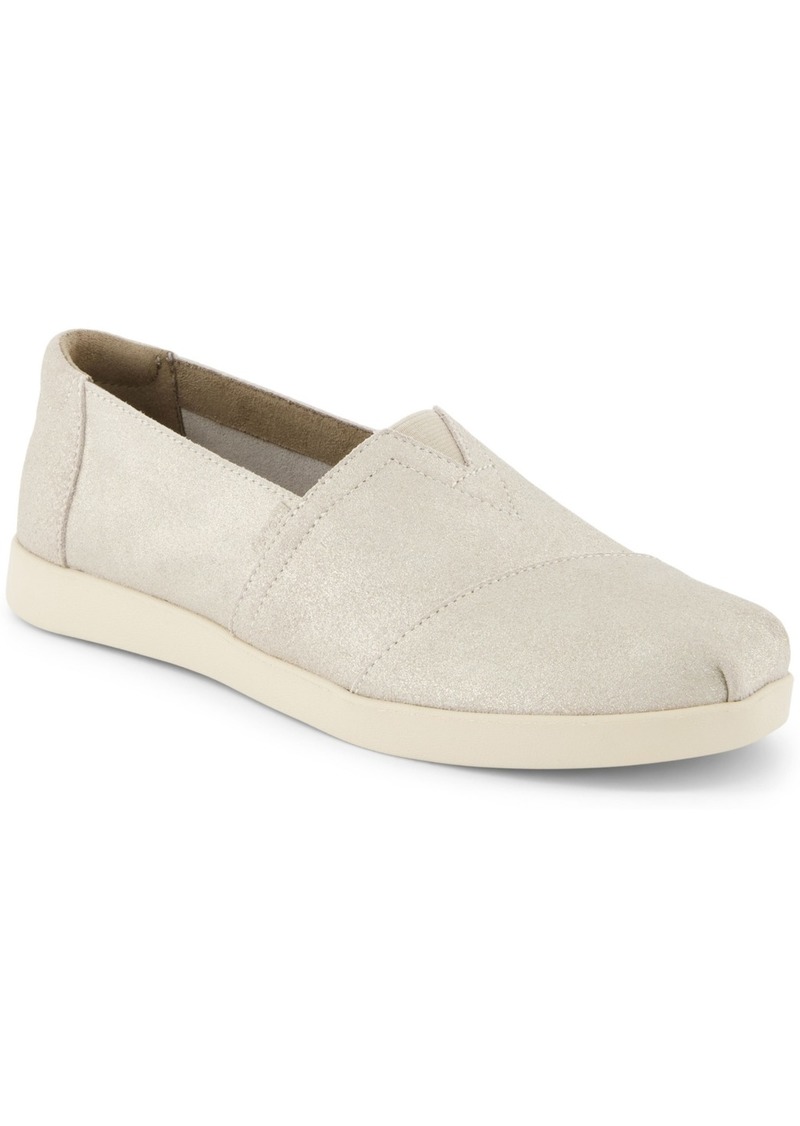 TOMS Shoes Toms Women's Alpargata Plus Slip-On Flats - Champagne Metallic Suede