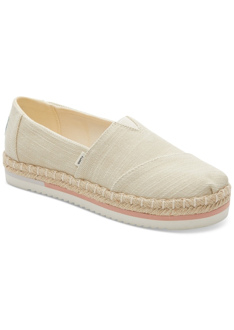 TOMS Shoes Toms Women's Alpargata Platform Espadrille Slip-Ons - Natural Heavy Twill