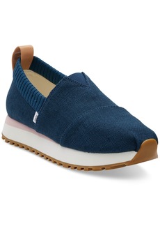 TOMS Shoes Toms Women's Alpargata Resident 2.0 Slip On Trainer Sneakers - Majolica Blue Heritage Canvas
