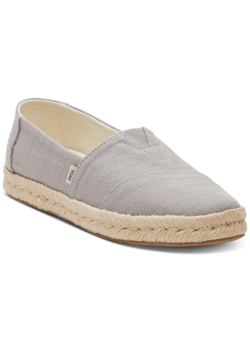 TOMS Shoes Toms Women's Alpargata Rope 2.0 Espadrille Slip-On Flats - Drizzle Grey Recycled Cotton Slubby