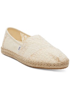 TOMS Shoes Toms Women's Alpargata Rope Slip-On Flats - Natural Posy Lace