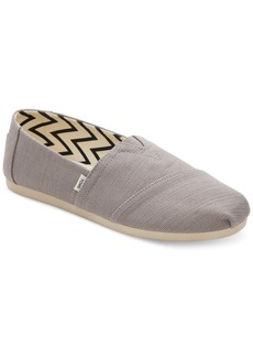 TOMS Shoes Toms Women's Alpargata Wide Width Slip On Flats - Morning Dove Gray Recycled Canvas Wide