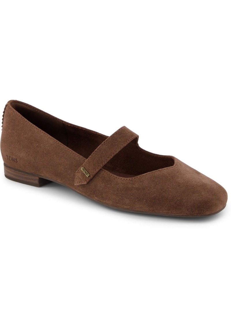 TOMS Shoes Toms Women's Bianca Mary Jane Flats - Dark Brown Suede