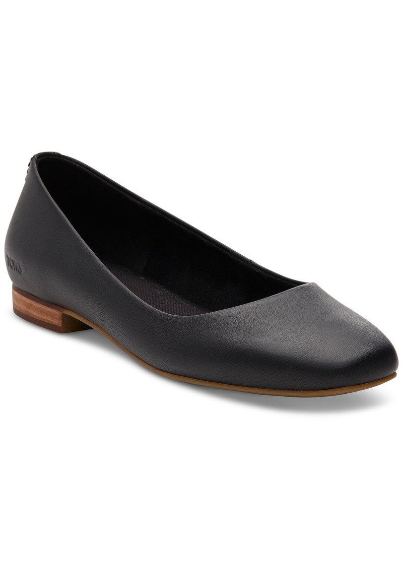 TOMS Shoes Toms Women's Briella Square-Toe Slip-On Ballet Flats - Black Leather