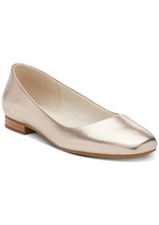 TOMS Shoes Toms Women's Briella Square-Toe Slip-On Ballet Flats - Light Gold Metallic Leather
