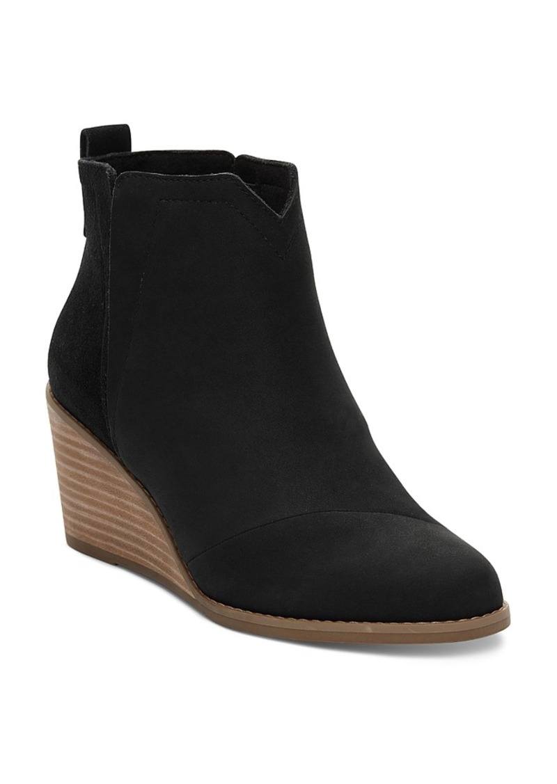 TOMS Shoes Toms Women's Clare Notch Zip Wedge Boots
