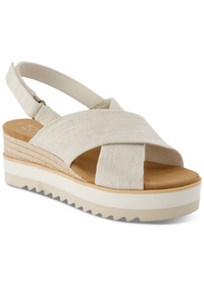 TOMS Shoes Toms Women's Diana Crisscross Platform Wedge Sandals - Natural Yarn Dye