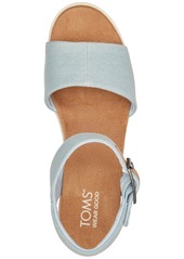 TOMS Shoes Toms Women's Diana Flatform Wedge Sandals - Pastel Blue Washed Denim