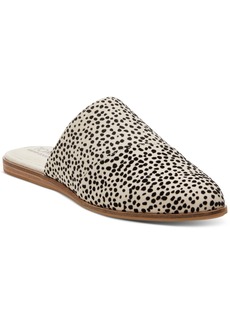 TOMS Shoes Toms Women's Jade Flat Slip On Mules - Fog Flocked Mini Cheetah