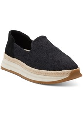 TOMS Shoes Toms Women's Jocelyn Slip-On Espadrille Sneakers - Black Two Tone Suede