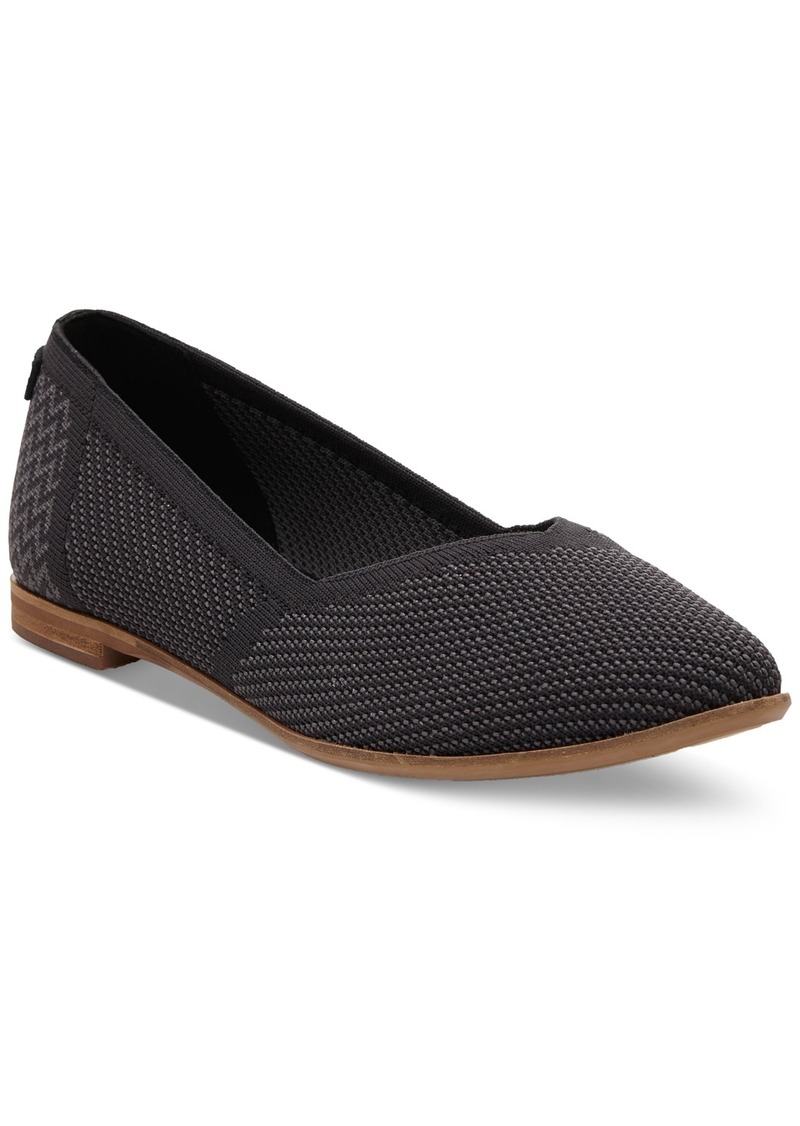 TOMS Shoes Toms Women's Jutti Neat Classic Almond Toe Flats - Black Repreve Engineered Knit