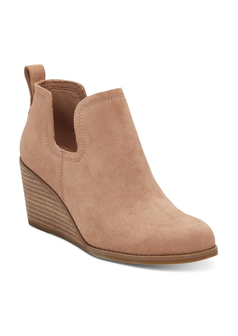 TOMS Shoes Toms Women's Kallie Cutout Slip On Wedge Booties