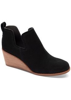 TOMS Shoes Toms Women's Kallie Wide-Width Wedge Booties - Black Wide Suede