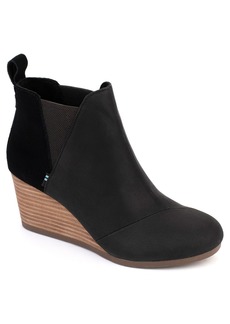 TOMS Shoes Toms Women's Kelsey Wedge Booties - Black Leather