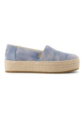 TOMS Shoes Toms Women's Valencia Espadrille Flats - Pastel Blue Novelty Denim