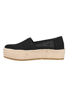 TOMS Shoes TOMS Womens Valencia Floral Crochet Slip On Platform Espadrille Flats Casual -  - Size  B