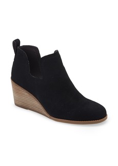 TOMS Shoes TOMS Kallie Wedge Bootie in Black Suede at Nordstrom