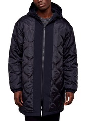 Men's Topman Onion Reversible Classic Fit Quilted Hooded Parka