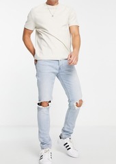 Topman Blowout Ripped Skinny Fit Jeans