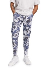 Topman Camo Co-Ord Tapered Cargo Trousers in Light Grey at Nordstrom