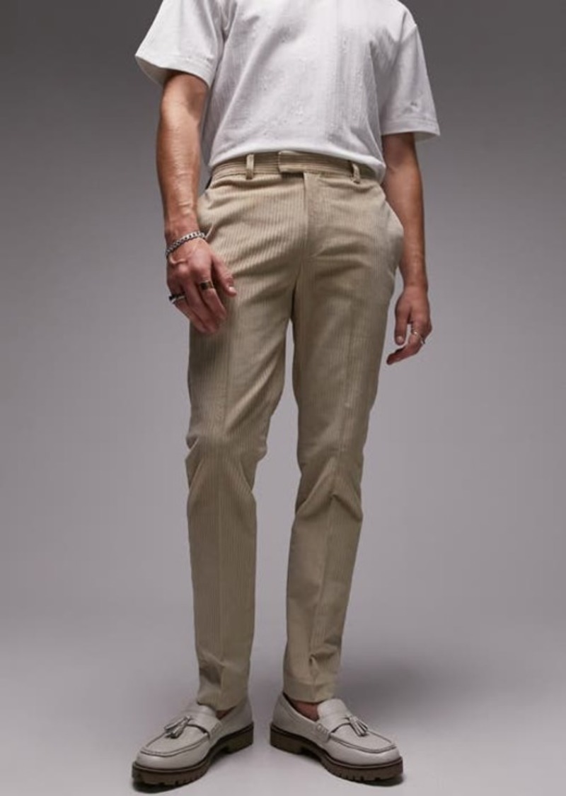 Topman Corduroy Skinny Suit Trousers