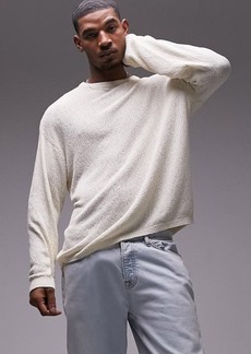 Topman Crewneck Cotton Blend Sweater