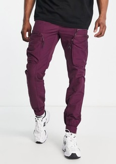 Topman Cut & Sew Cargo Skinny Pants in Purple at Nordstrom