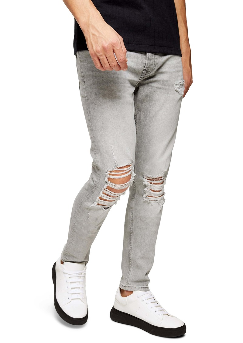 distressed ripped skinny jeans