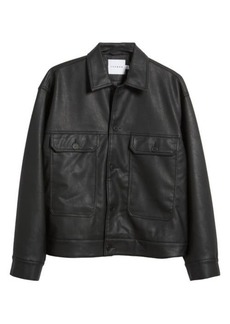 Topman Faux Leather Western Jacket