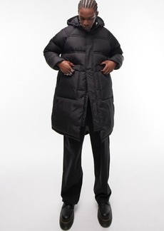 Topman Fishtail Longline Puffer Jacket