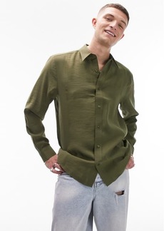 Topman Soft Touch Modal Blend Button-Up Shirt