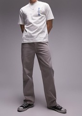 Topman Loose Fit Cotton Straight Leg Pants