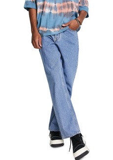 Topman Men's Baggy Jeans in Mid Blue at Nordstrom