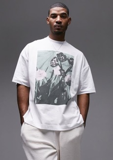 Topman Oversize Floral Graphic T-Shirt