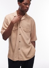 Topman Oversize Stripe Camp Shirt