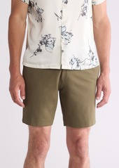 Topman Premium Smart Slim Shorts in Khaki at Nordstrom Rack