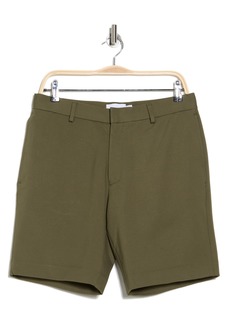 Topman Premium Smart Slim Shorts in Khaki at Nordstrom Rack