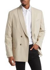 Topman Shawl Collar Wrap Suit Jacket in Stone at Nordstrom Rack