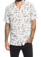 Topman Signature Short Sleeve Button-Up Camp Shirt