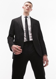 Topman Skinny Fit Textured Two-Button Suit Jacket
